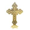 Exquisites Metal Tabletop Crucifix Figurine Unique Stylish Designs Enhances Living Space Enthusiasts Collection