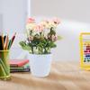 Lifelike Simulated Potted Flower Bonsai Artificial Plant Decoration for Tabletop Shelf Desk Interior Design No Maintenance Faux