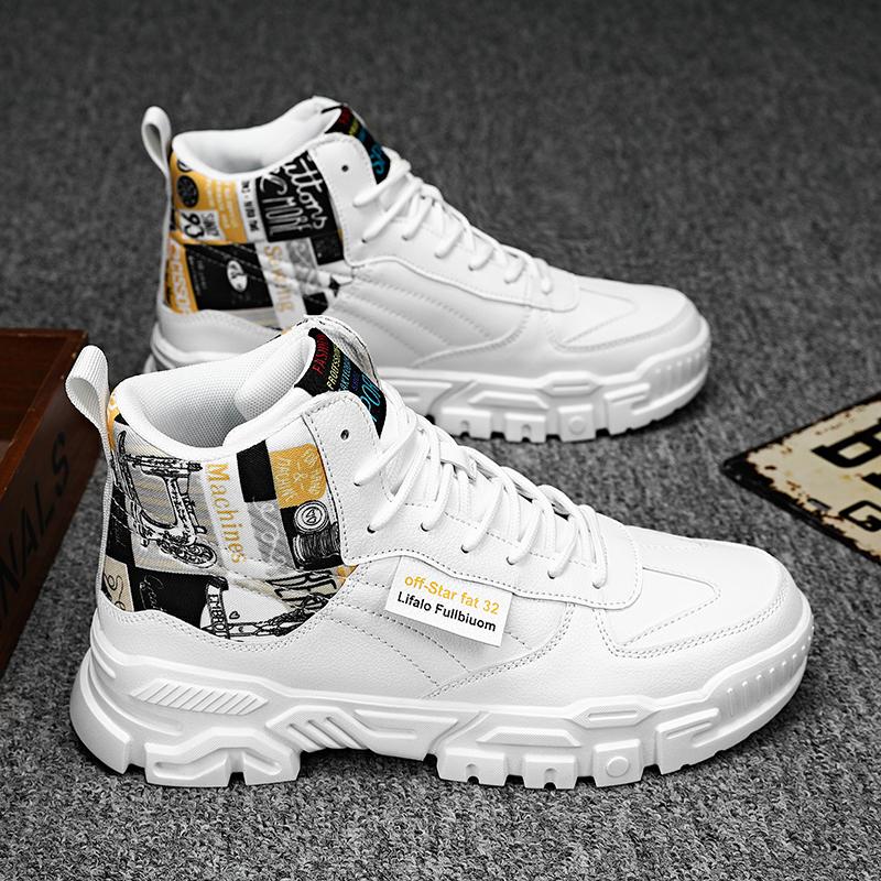 Men's High Top Fashion Sneakers Trend Hot Sale Comfortable Man Casual Shoes Outdoor Non-slip Breathable Men Shoes 39-44