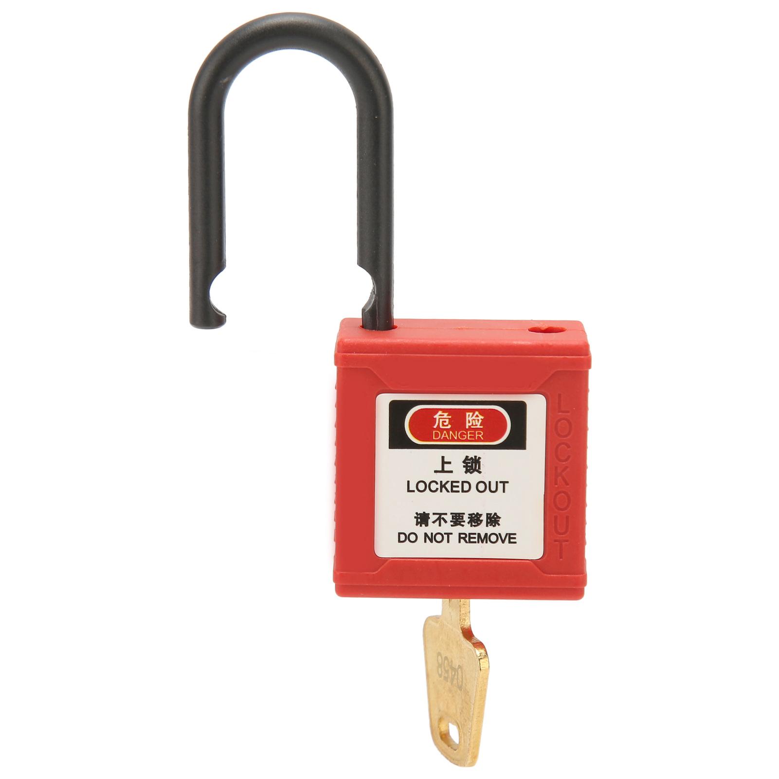 Safety Padlocks Dustproof Insulating Industrial Steel Beam Safety Lockout Padlock with 1 Key for Industry