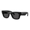 Ray-Ban Logo Design Rectangular Sunglasses Unisex Sunglasses Black RB4940-601/8747