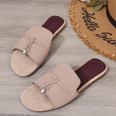 Summer New Candy Color Retro Flat Slippers Fashion Casual Plus Size Women's Beach Sandals