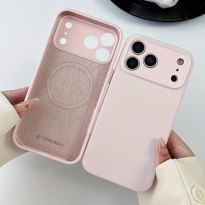 For Al Liquid Soft Silicone Phone Case For For Iphone 17 16 1 14 13 Pro Max 17Pro Air Magnetic Wireless Cases Cover