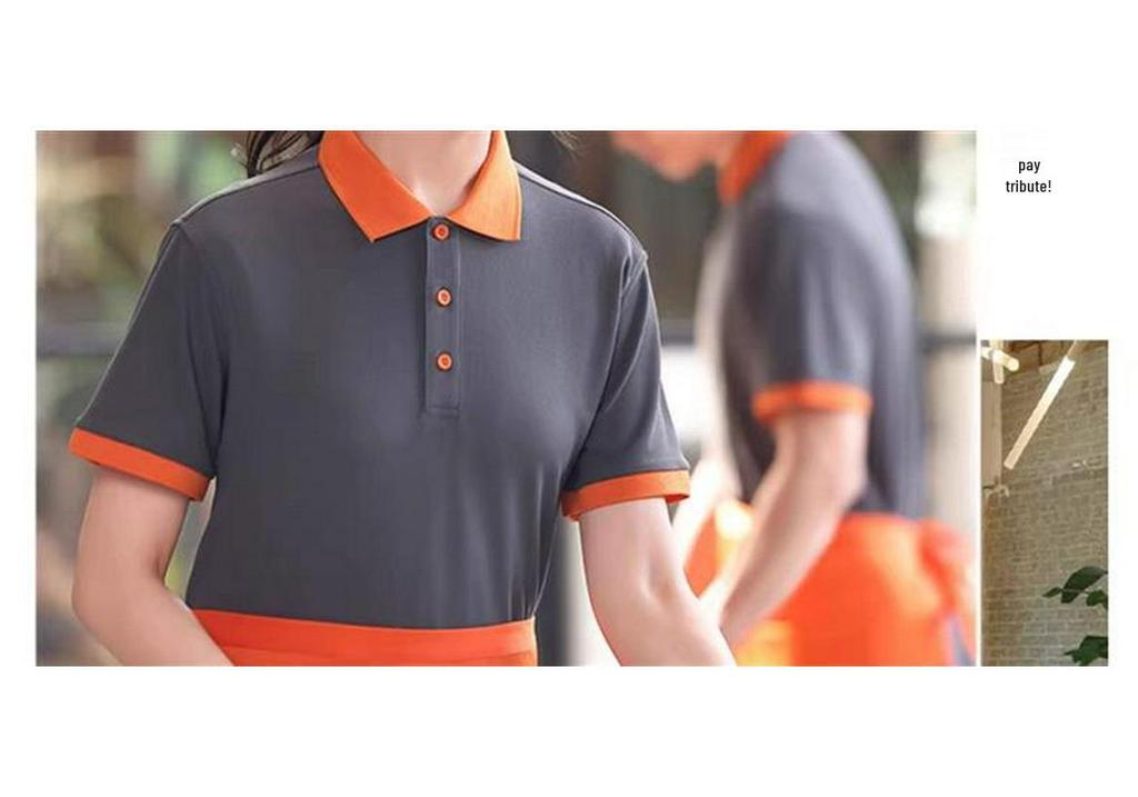 Women's Short Sleeve Logo Polo Shirt for Hot Pot & Skewer Restaurant Staff
