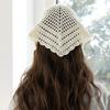CROCHET BANDANA SCARF-IVORY