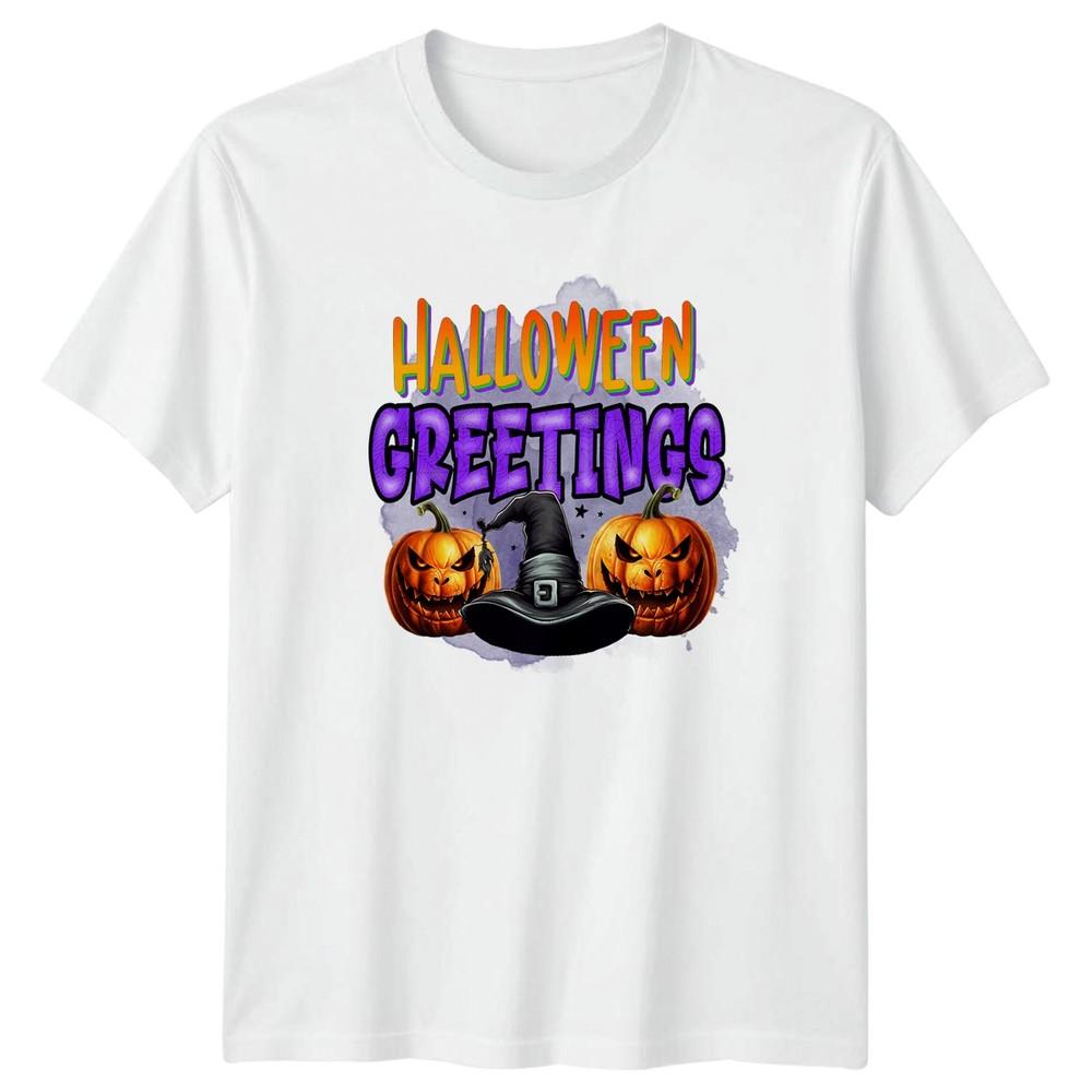 Halloween Greetings TShirt Witch Hat Halloween Gift For Him And Her S