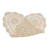 Stylish Floral Oval Tablecloth with Handmade Crocheted Lace 30x80cm