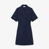 Lacoste Women's Fluid Linen Polo Zip-up Dress EF0201-56G166