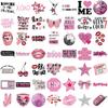 10/30/50PCS Cute Pink Girl Lip PVC Sticky Sticker Aesthetic Stationery DIY Decoration Scrapbooking Supplies