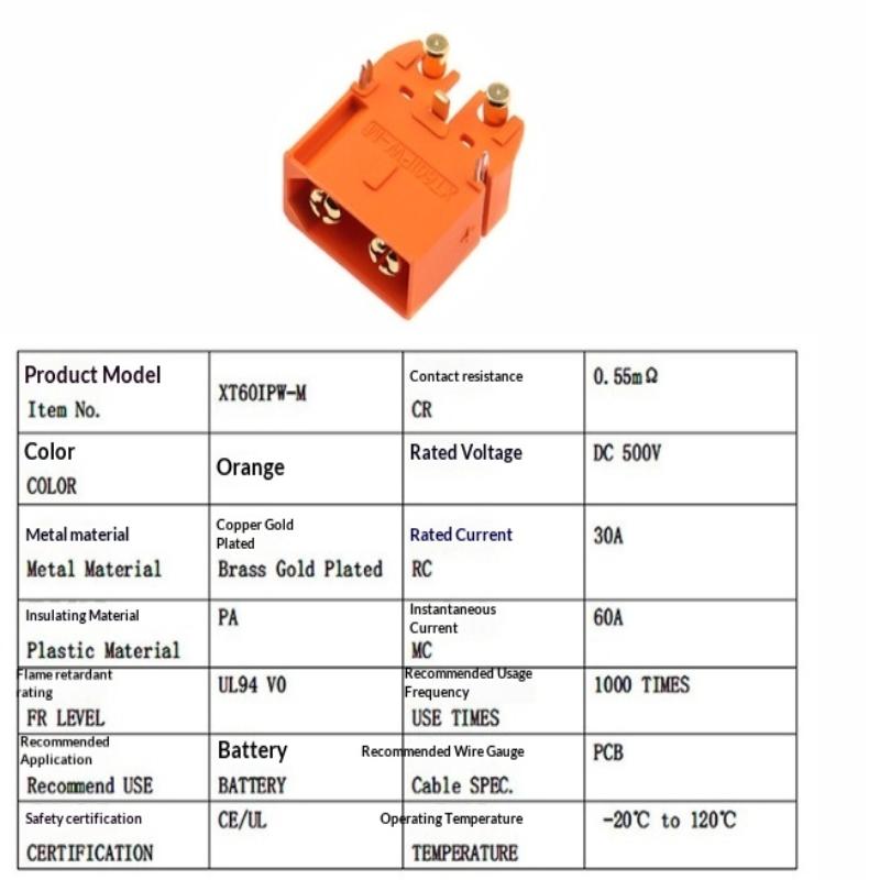 Amass Amass Xt60I-F Male + Female 2+1 Connector Signal Pin Plug For Rc Lipo Battery Charger Controller Motor Parts