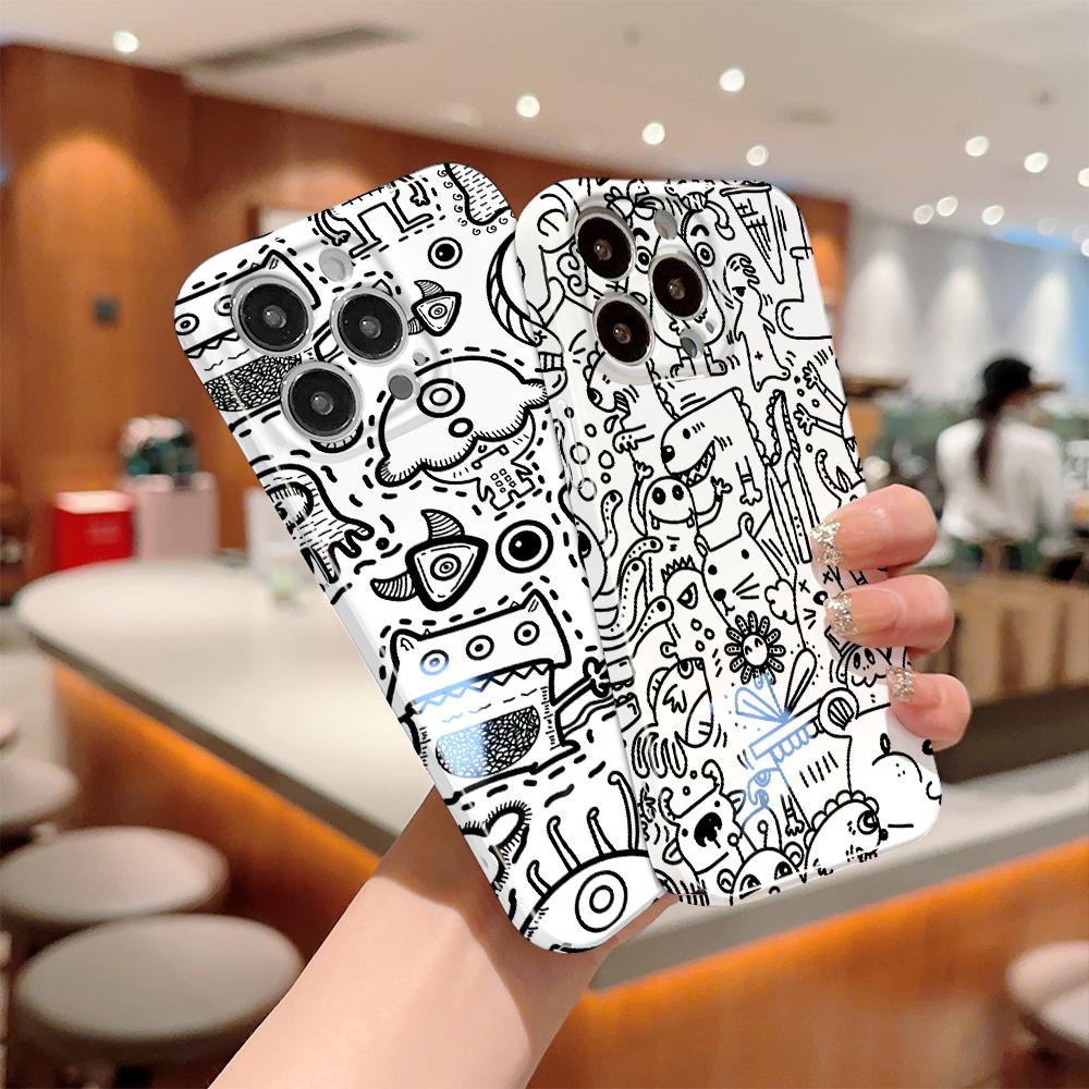 All-inclusive-Film-Telefonhülle, Cartoon-Modedesign, Hartschale, vollständige Abdeckung, stoßfeste Kamera-Schutzhülle für OPPO Realme OnePlus Infinix Tecno