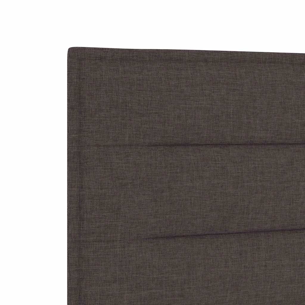 Bed Frame with Headboard Dark Brown 180 x 200 cm Fabric