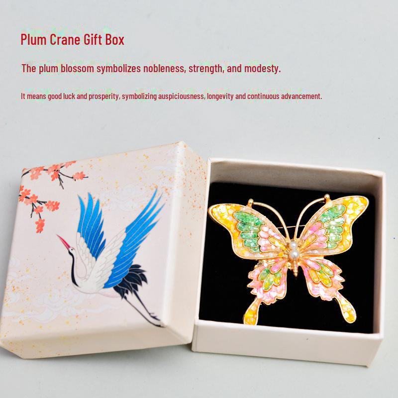 Intangible Heritage DIY Mother-of-Pearl Butterfly Brooch Hairpin Kit