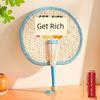 Traditional Large Palm Leaf Fan, Summer Handmade Fan, Banana Leaf Fan, New Chinese Style Baby and Children's Money-Attracting Hand Fan, Durable