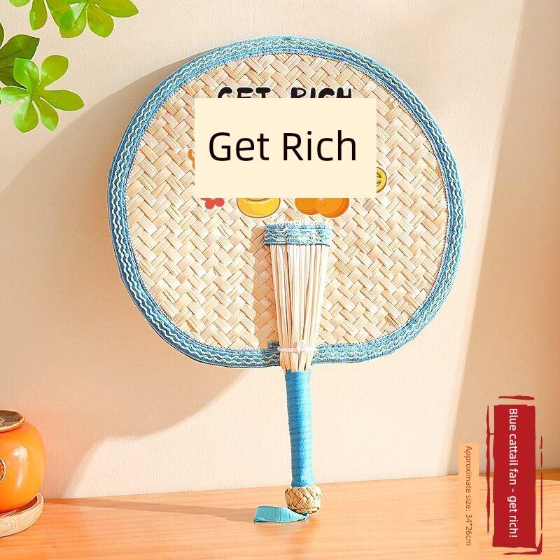 Traditional Large Palm Leaf Fan, Summer Handmade Fan, Banana Leaf Fan, New Chinese Style Baby and Children's Money-Attracting Hand Fan, Durable