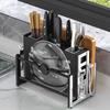 Cutting Board Integrated Cutlery Holder Drainer Spoon Fork Tableware Container  Kitchen Organizer