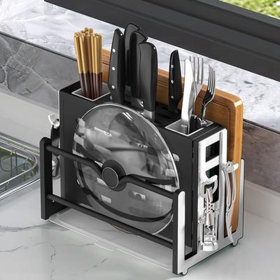 Spoon Fork Cutlery Holder Drainer Cutting Board Integrated Tableware Container  Kitchen Organizer
