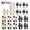 OFNS Couple's Wristwatch - Waterproof, Luminous, Quartz Watch with Steel or Leather Strap, Calendar Feature, for Casual or Business.