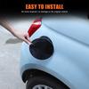 ABS Carbon Fiber/Black Exterior Car Fuel Tank Cap Decorative Trim Cover Sticker For Fiat 500 2016-2026 For Abarth 595 2012-2019