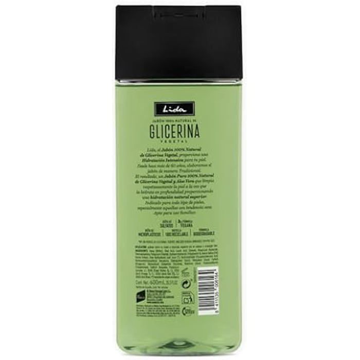 Lida Jabón 100% Natural Glicerina Y Aloe Vera 600 Ml Unisex