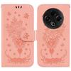 For TECNO Spark 30 4G Case Butterfly Flower Imprint PU Leather Wallet Phone Cover with Strap