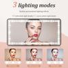 Car Sun Visor Vanity Mirror,60 LEDs Light &3 Light Mode,USB Rechargeable Sun Visor Vanity Mirror Dimmable Touch Screen Cosmetic Makeup Mirror
