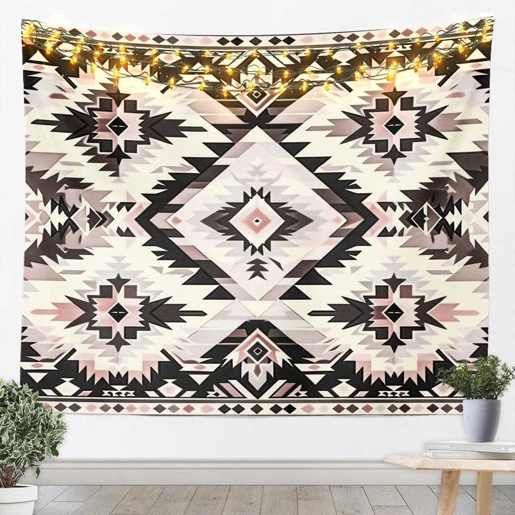 Southwestern Aztec Tapestry Kids Retro Bohemian Western Wall Art For Bedroom Living Rooms, Boho Tribal Wall Hanging Blanket