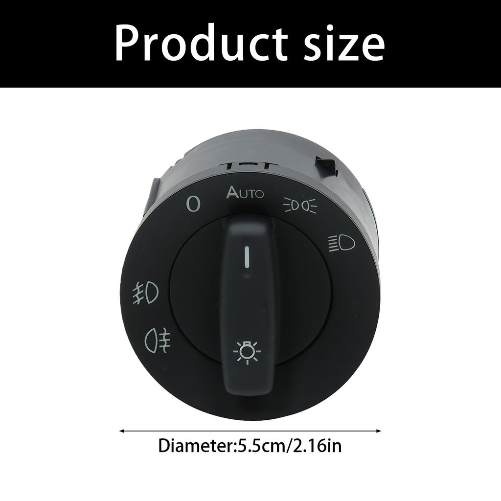 Automotive Accessories for Golf 5 6 Headlight Switches Knob 5KD941431B Easy Installation Headlamp Fog Light Control Switches