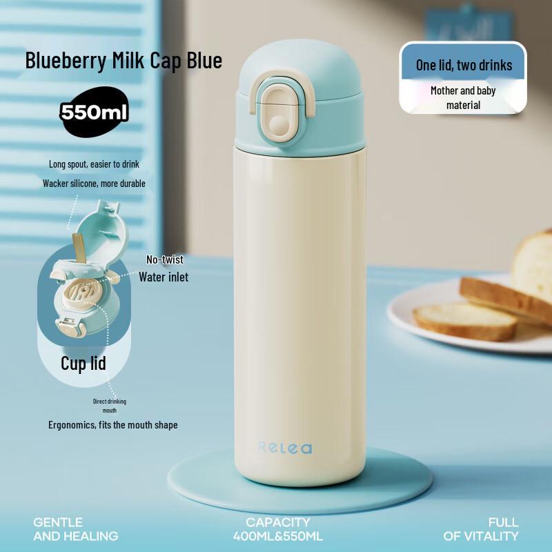 Wushengwu Dual-Drink Insulated Straw Bottle