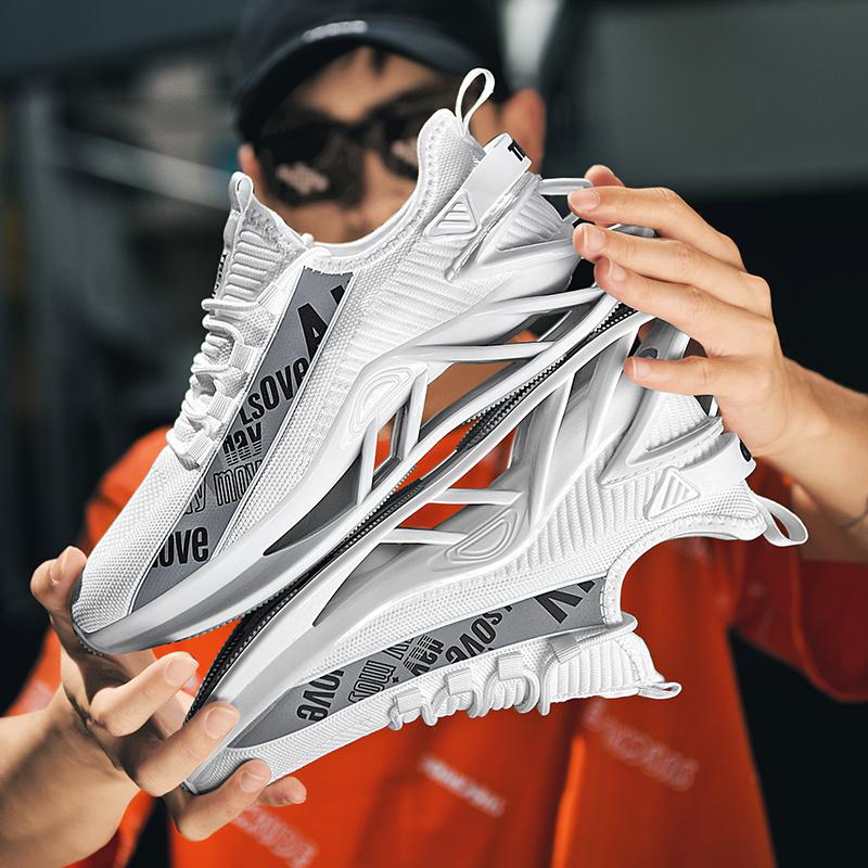 TUINANLE Men Shoes Comfortable Casual Sneakers Fashionable Platform Breathable Couple Running Shoes Black Walking Sneakers