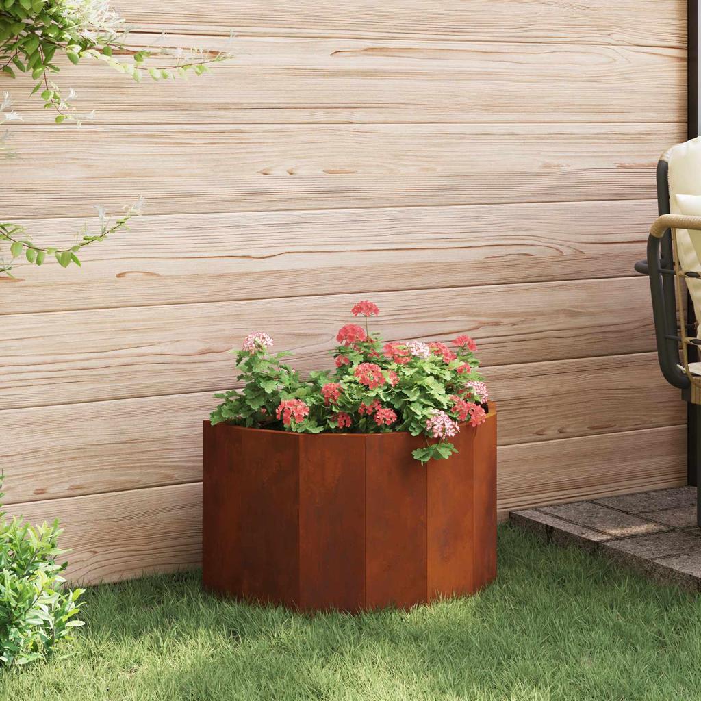 Rustic Planter Box 60 X 30 X 35 Cm Weatherproof Steel