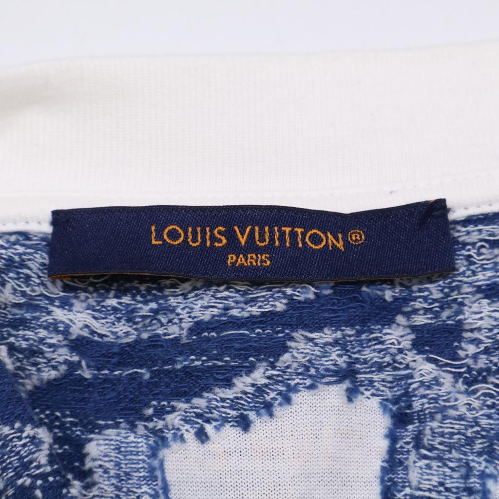 Louis Vuitton 23 Graphic Monogram T-shirt Tops White X blueUsed