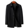 Men's Cashmere Winter Coat 2025: Thickened Warm Jacket for Middle-Aged & Elderly - Casual Lapel Outerwear