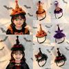 Lace Halloween Witch Hat Hair Hoop Flower Halloween Headband Cute Halloween Party Hair Band  Girl
