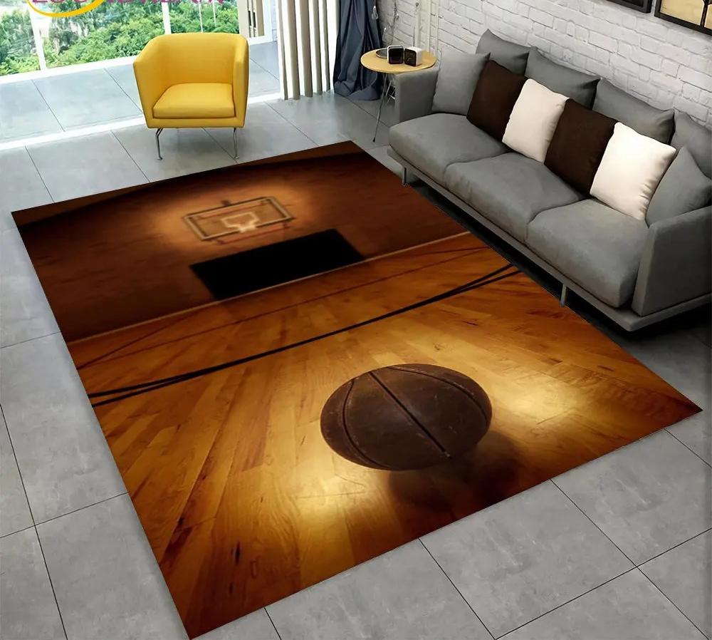 Basketball Cour Cartoon Carpet Indoor Non-slip Creative Doormat Floor Rug Bedroom Accessories Decoration Props Outdoor Decor Mat