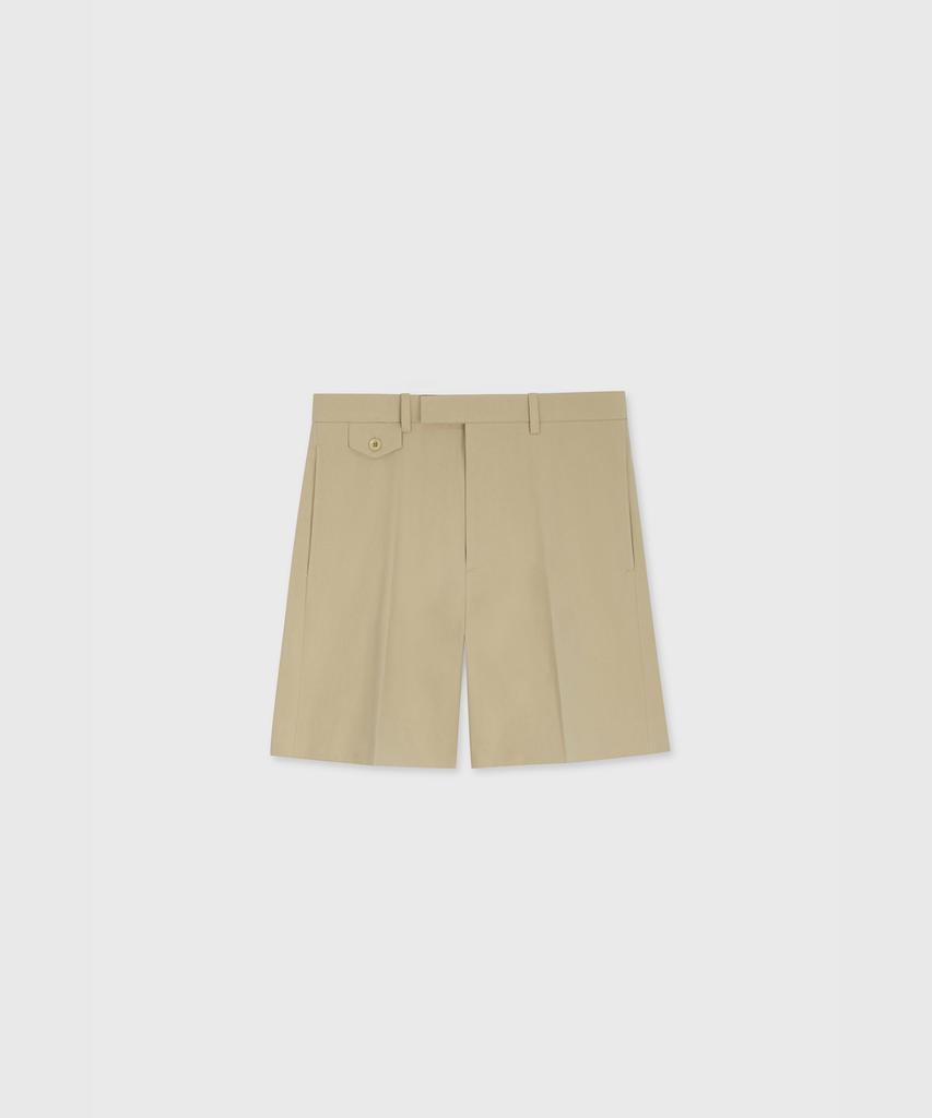 Tire Drop Cotton Tailored Bermuda Pants Dune