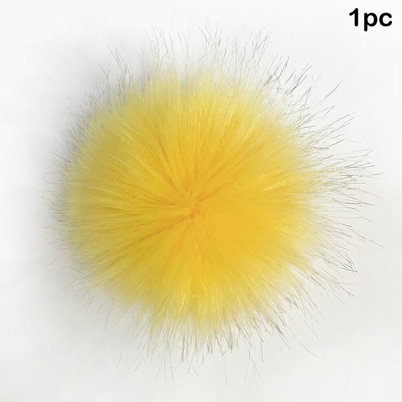 12 cm Plüsch-Haarball mit Druckknopf Weiche Kunstfuchs-Pompons DIY Baby-Beanie-Mützen Schuhe Handwerk Dekorative Accessoires