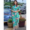Gosriki Women' Rayon Viscose Printed ALine Kurta With Pant (Ladat GreenVks06Gs Green XLarge)