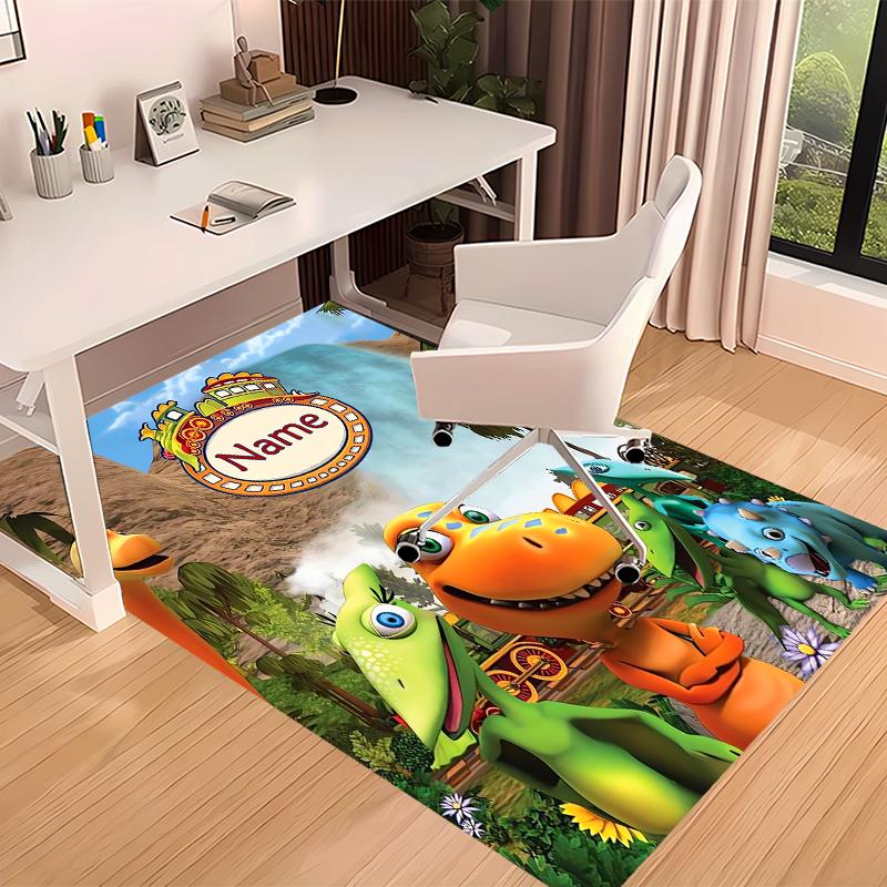Custom Personalization Dinosaur Train Print Area Rug - Soft, Washable Non-Slip Indoor Mat,Living Room,Home&Office Decorative Rug