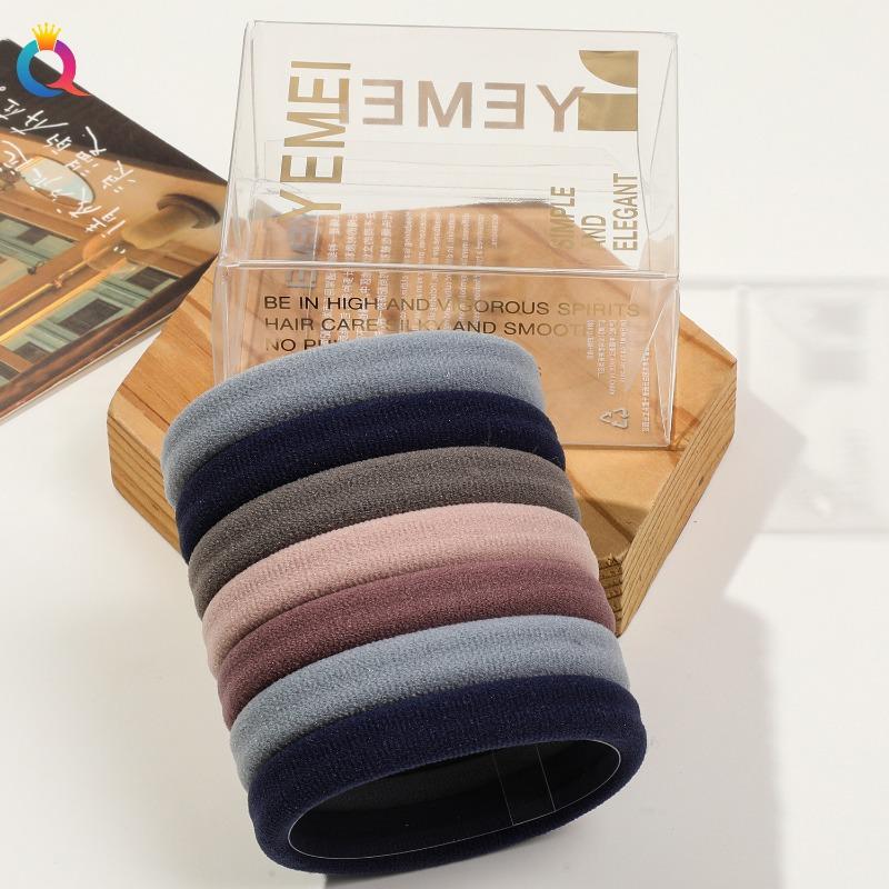 10pcs Thickened Hair Band  Coffee-colored Hair Tie  Cream-tied Ponytail Rubber Band  Simple and Elegant for WomenElasticity Durable  High-end Feel