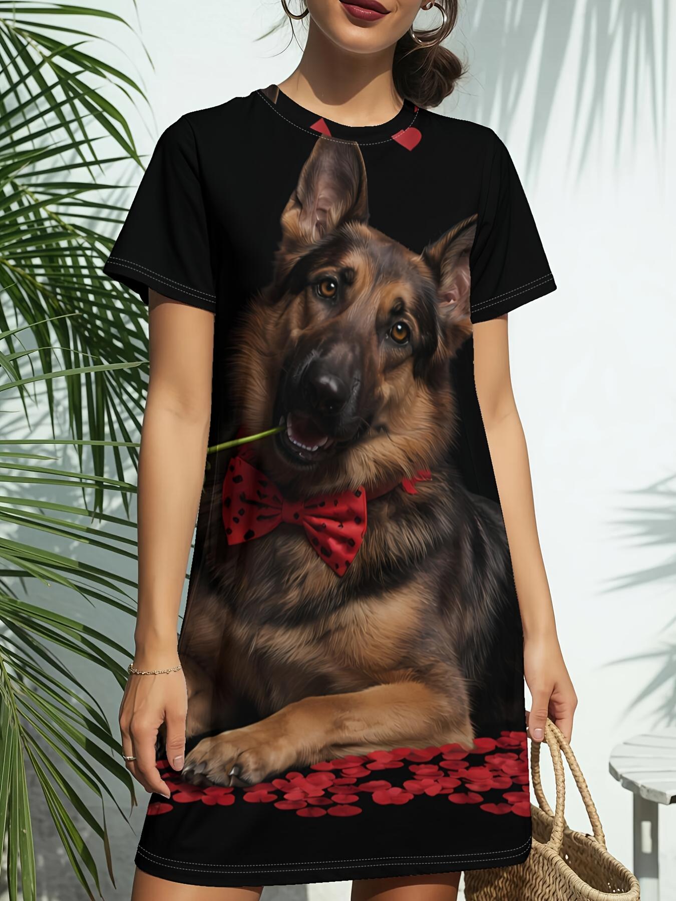

Pet Love Women s Short Sleeve T-Shirt Dress - Round Neck Casual -Line Dress with T-Shirt Top. Spring Summer Blouse Dress Suitable for Daily Wear. Dati XL дубильна кора