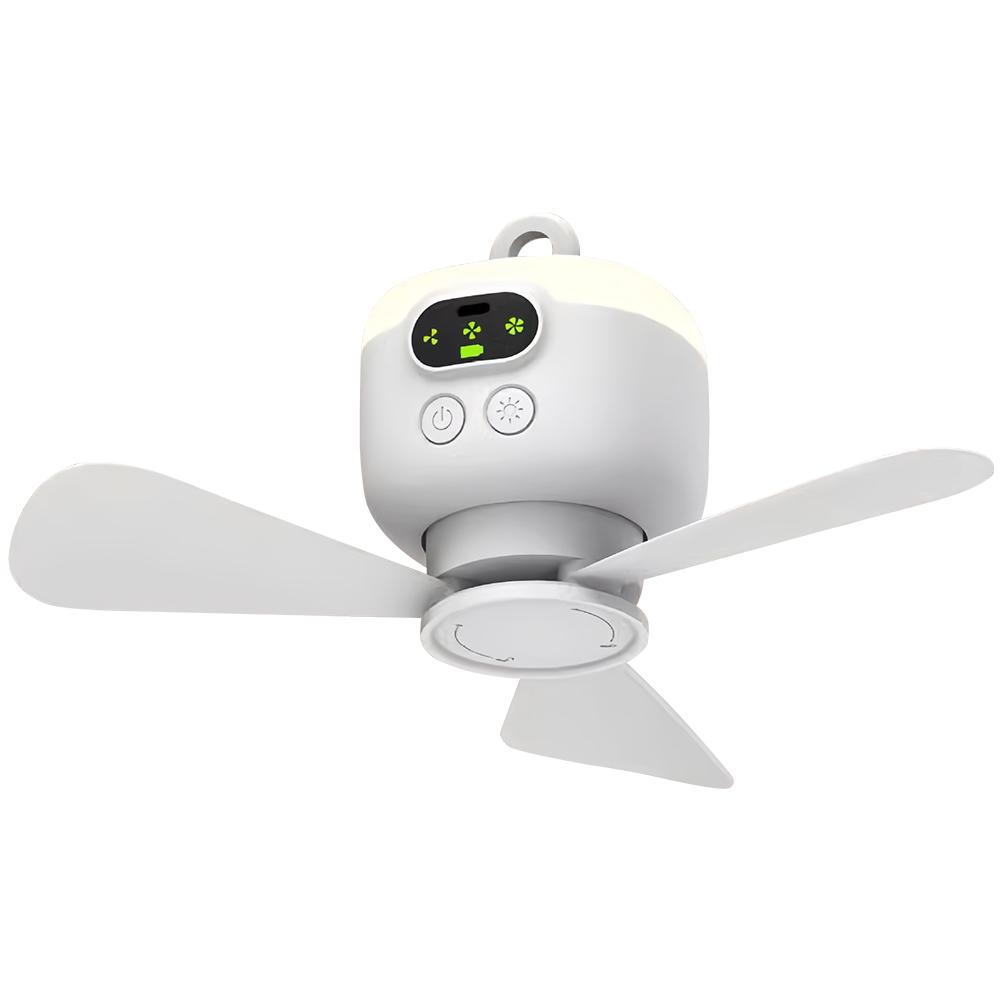 Portable Camping Fan Low Noise Tent Hanging Fan with Light Camping Ceiling Fan Remote Control for Tent Canopy RV Beach