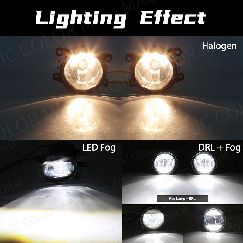 LED Fog Lights For Mitsubishi ASX 2011 2012 2013 DRL Daytime Running Light Fog Lamp Headlight Halogen Cover Hood Frame Bezel 12V
