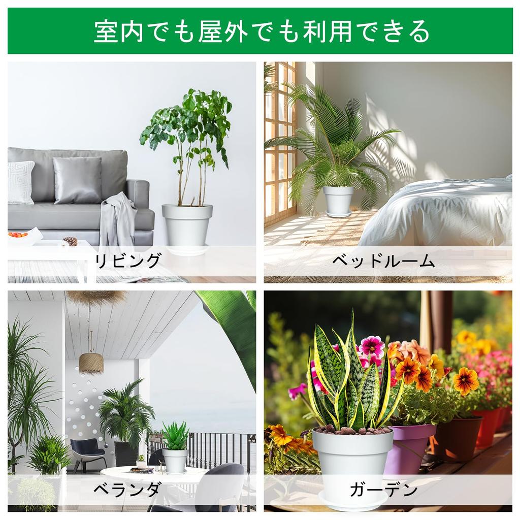 RooTrimmer Set of Pots with Stylish Agave Succulent Plant Plastic Pot with Drain Hole for Houseplants 7 3-Piece Saucers, Planter, Pot, (No. No. 7.5