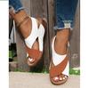 Roman Sandals Women's Summer Sponge Cake Thick Sole with Skirt, Casual Open Toe Versatile Beach Sandals