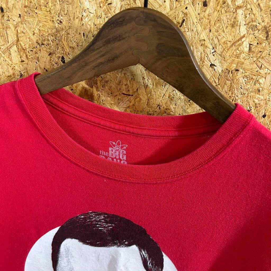 [USED] The Big Bang Theory T-Shirt, Size M, Red, Sheldon Bazinga, Foreign Drama