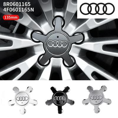 4pcs 135mm For 2c A1 A3 A4 A5 A6 A7 Q3 Q5 Q7 TT B5 B6 B7 8P 8V Car Wheel Center Cap Hub Covers Badge Logo 8R0601165 4F0601165Nf1