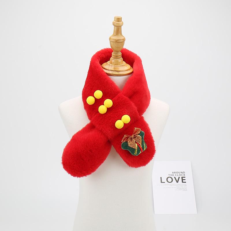 Children's Cute Plush Scarf - Warm Neck Warmer for Boys & Girls, Perfect Holiday Gift