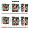 2pcs 2D flat printing Merry Christmas Curtains Cute cartoon reindeer Christmas greeting Digital Printed Polyester Drapes Festive