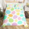 Watercolor Easter Eggs King Queen Bedding Set Happy Easter Themed Duvet Cover Toddlers Rainbow Easter Egg Polyester Quilt Cover